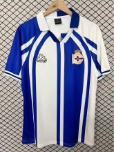 26-27 La Coruna White Blue Retro Version Fans Soccer Jersey