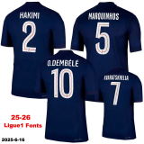 25-26 PSG Home Fans Soccer Jersey*带星 (With stars on the back)