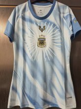 26-27 Argentina White Blue Special Edition Women Fans Soccer Jersey (女)