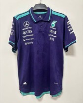 2026 F1 Benz New Pattern Short Sleeve Racing Suit