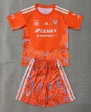 26-27 Tigres UANL Orange Goalkeeper Kids Soccer Jersey