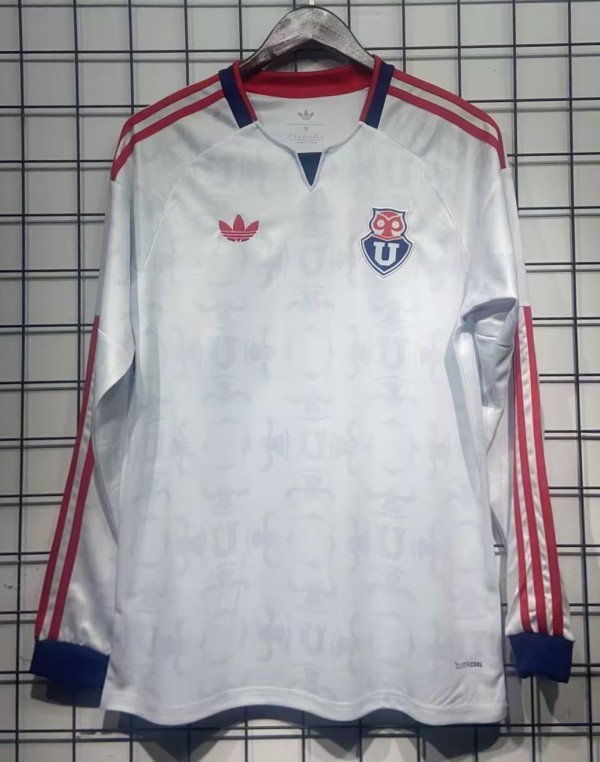 27-28 Universidad De Chile Away Long Sleeve Fans Soccer Jersey(长袖)